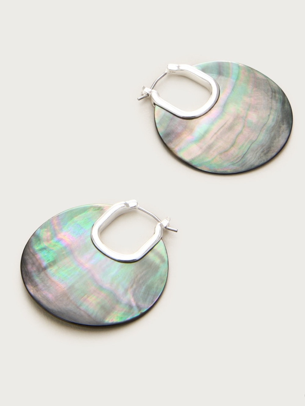NWT J. Crew — Mother of pearl disc earrings